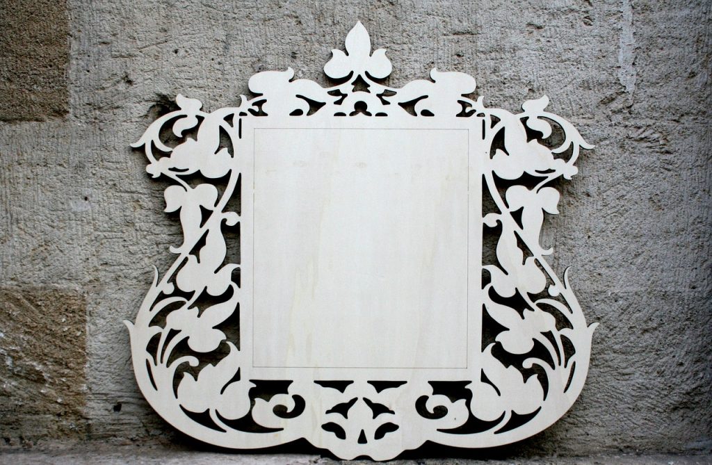 frame, lasercut, wood